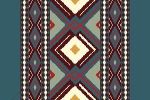 Motif Ikat Seamless Pattern Embroidery Background. Ikat Patterns Geometric Ethnic Oriental Pattern Traditional. Ikat Aztec Style Abstract Design for Print Texture,fabric,saree,sari,carpet. vector