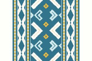 Ikat Damask Embroidery Background. Ikat Patterns Geometric Ethnic Oriental Pattern Traditional. Ikat Aztec Style Abstract Design for Print Texture,fabric,saree,sari,carpet. vector