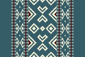 Ikat Damask Embroidery Background. Ikat Texture Geometric Ethnic Oriental Pattern traditional.aztec Style Abstract illustration.design for Texture,fabric,clothing,wrapping,sarong. vector