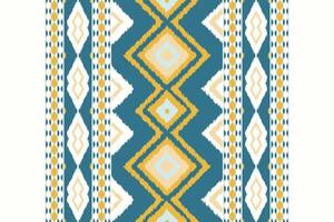 Ikat Damask Embroidery Background. Ikat Prints Geometric Ethnic Oriental Pattern Traditional. Ikat Aztec Style Abstract Design for Print Texture,fabric,saree,sari,carpet. vector
