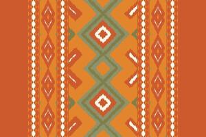 Ikat Seamless Pattern Embroidery Background. Ikat Print Geometric Ethnic Oriental Pattern Traditional. Ikat Aztec Style Abstract Design for Print Texture,fabric,saree,sari,carpet. vector