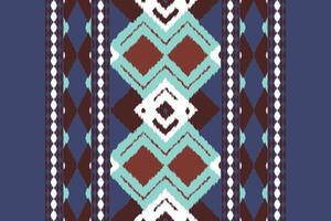 Ikat Damask Embroidery Background. Ikat Aztec Geometric Ethnic Oriental Pattern Traditional. Ikat Aztec Style Abstract Design for Print Texture,fabric,saree,sari,carpet. vector