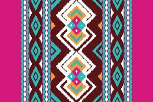 Motif Ikat Paisley Embroidery Background. Ikat Frame Geometric Ethnic Oriental Pattern Traditional. Ikat Aztec Style Abstract Design for Print Texture,fabric,saree,sari,carpet. vector