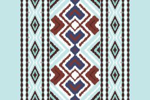 Ikat Damask Embroidery Background. Ikat Designs Geometric Ethnic Oriental Pattern Traditional. Ikat Aztec Style Abstract Design for Print Texture,fabric,saree,sari,carpet. vector