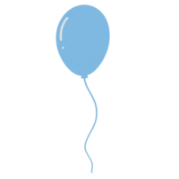Blue Balloon with String Clip Art png
