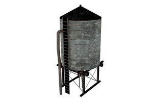 water storage tower with support and stairs photo