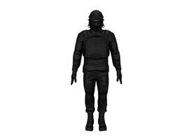 3d rendering character swat police special commando photo