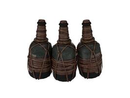 3d rendering several bottles of pirate rum photo