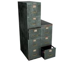 3d rendering rustic office filing cabinet photo