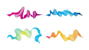 Abstract backdrop with wave gradient lines vector