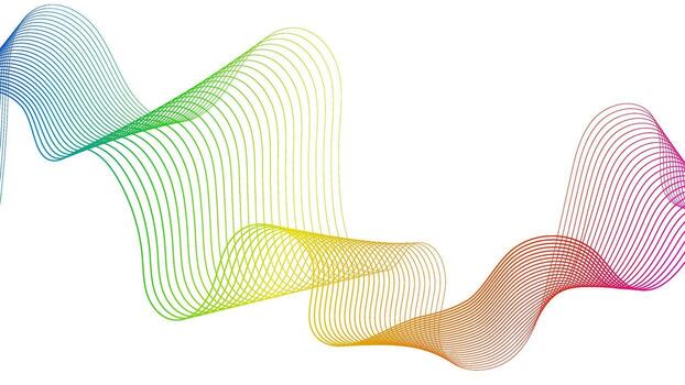 Abstract backdrop with wave gradient lines vector