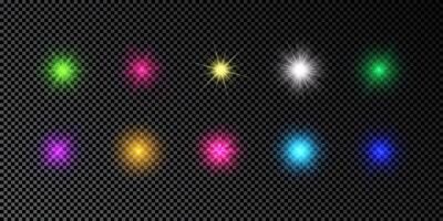 Light effect of lens flare vector