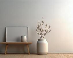 two vases are sitting next to each other in a room photo