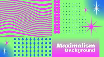Abstract maximalism flat background vector