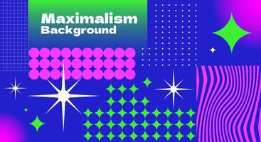 Abstract maximalism flat background vector