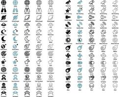 Astronomy space Icons set for web and document design. Free vector