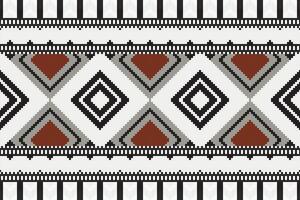 Motif Ikat Seamless Pattern Embroidery Background. Ikat Stripe Geometric Ethnic Oriental Pattern traditional.aztec Style Abstract design for Texture,fabric,clothing,wrapping,sarong. vector