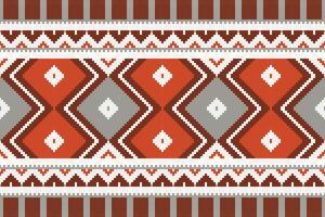 Motif Ikat Seamless Pattern Embroidery Background. Ikat Stripe Geometric Ethnic Oriental Pattern Traditional. Ikat Aztec Style Abstract Design for Print Texture,fabric,saree,sari,carpet. vector