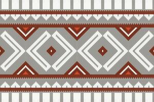 Motif Ikat Seamless Pattern Embroidery Background. Ikat Stripes Geometric Ethnic Oriental Pattern Traditional. Ikat Aztec Style Abstract Design for Print Texture,fabric,saree,sari,carpet. vector