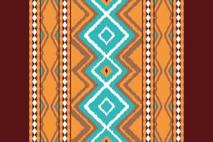 Motif Ikat Paisley Embroidery Background. Ikat Pattern Geometric Ethnic Oriental Pattern traditional.aztec Style Abstract illustration.design for Texture,fabric,clothing,wrapping,sarong. vector