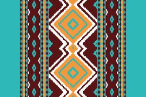 Motif Ikat Paisley Embroidery Background. Ikat Flowers Geometric Ethnic Oriental Pattern Traditional. Ikat Aztec Style Abstract Design for Print Texture,fabric,saree,sari,carpet. vector