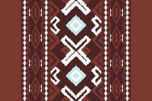 Motif Ikat Floral Paisley Embroidery Background. Ikat Stripe Geometric Ethnic Oriental Pattern Traditional. Ikat Aztec Style Abstract Design for Print Texture,fabric,saree,sari,carpet. vector