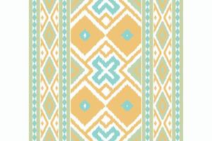 Ikat Floral Paisley Embroidery Background. Ikat Pattern Geometric Ethnic Oriental Pattern Traditional. Ikat Aztec Style Abstract Design for Print Texture,fabric,saree,sari,carpet. vector