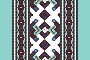 Ikat Damask Embroidery Background. Ikat Design Geometric Ethnic Oriental Pattern traditional.aztec Style Abstract illustration.design for Texture,fabric,clothing,wrapping,sarong. vector