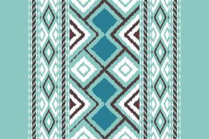 Ikat Paisley Pattern Embroidery Background. Ikat Design Geometric Ethnic Oriental Pattern Traditional. Ikat Aztec Style Abstract Design for Print Texture,fabric,saree,sari,carpet. vector