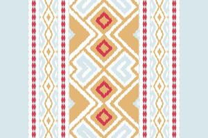 Ikat Damask Paisley Embroidery Background. Ikat Pattern Geometric Ethnic Oriental Pattern Traditional. Ikat Aztec Style Abstract Design for Print Texture,fabric,saree,sari,carpet. vector