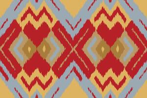 Motif Ikat Floral Paisley Embroidery Background. Ikat Stripe Geometric Ethnic Oriental Pattern Traditional. Ikat Aztec Style Abstract Design for Print Texture,fabric,saree,sari,carpet. vector