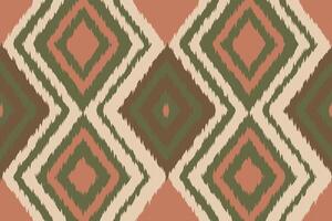 Ikat Damask Embroidery Background. Ikat Background Geometric Ethnic Oriental Pattern Traditional. Ikat Aztec Style Abstract Design for Print Texture,fabric,saree,sari,carpet. vector