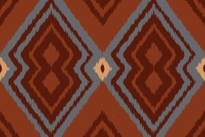 Ikat Damask Embroidery Background. Ikat Damask Geometric Ethnic Oriental Pattern traditional.aztec Style Abstract illustration.design for Texture,fabric,clothing,wrapping,sarong. vector