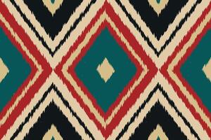 Motif Ikat Paisley Embroidery Background. Ikat Seamless Geometric Ethnic Oriental Pattern Traditional. Ikat Aztec Style Abstract Design for Print Texture,fabric,saree,sari,carpet. vector