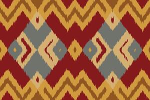 Ikat Paisley Pattern Embroidery Background. Ikat Flowers Geometric Ethnic Oriental Pattern Traditional. Ikat Aztec Style Abstract Design for Print Texture,fabric,saree,sari,carpet. vector