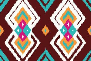 Motif Ikat Paisley Embroidery Background. Ikat Frame Geometric Ethnic Oriental Pattern Traditional. Ikat Aztec Style Abstract Design for Print Texture,fabric,saree,sari,carpet. vector