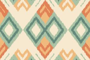 Ikat Damask Paisley Embroidery Background. Ikat Geometric Ethnic Oriental Pattern Traditional. Ikat Aztec Style Abstract Design for Print Texture,fabric,saree,sari,carpet. vector