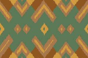 Ikat Fabric Paisley Embroidery Background. Ikat Texture Geometric Ethnic Oriental Pattern traditional.aztec Style Abstract illustration.design for Texture,fabric,clothing,wrapping,sarong. vector