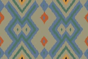 Ikat Damask Paisley Embroidery Background. Ikat Flower Geometric Ethnic Oriental Pattern Traditional. Ikat Aztec Style Abstract Design for Print Texture,fabric,saree,sari,carpet. vector