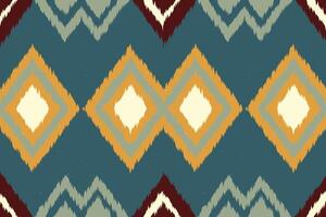 Motif Ikat Seamless Pattern Embroidery Background. Ikat Stripes Geometric Ethnic Oriental Pattern traditional.aztec Style Abstract design for Texture,fabric,clothing,wrapping,sarong. vector