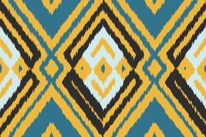 Ikat Paisley Pattern Embroidery Background. Ikat Texture Geometric Ethnic Oriental Pattern traditional.aztec Style Abstract illustration.design for Texture,fabric,clothing,wrapping,sarong. vector
