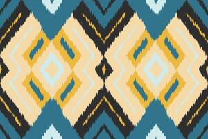 Motif Ikat Seamless Pattern Embroidery Background. Ikat Chevron Geometric Ethnic Oriental Pattern traditional.aztec Style Abstract design for Texture,fabric,clothing,wrapping,sarong. vector