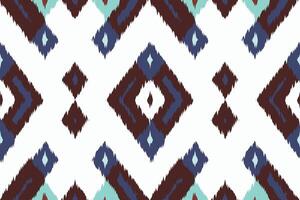 Ikat Damask Embroidery Background. Ikat Chevron Geometric Ethnic Oriental Pattern Traditional. Ikat Aztec Style Abstract Design for Print Texture,fabric,saree,sari,carpet. vector