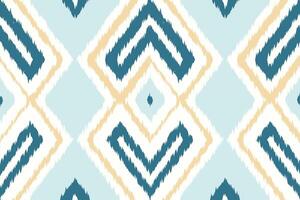 Motif Ikat Seamless Pattern Embroidery Background. Ikat Designs Geometric Ethnic Oriental Pattern Traditional. Ikat Aztec Style Abstract Design for Print Texture,fabric,saree,sari,carpet. vector