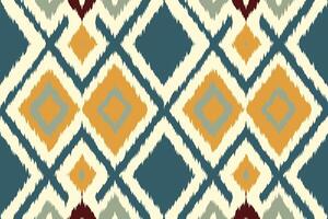 Ikat Paisley Pattern Embroidery Background. Ikat Stripe Geometric Ethnic Oriental Pattern Traditional. Ikat Aztec Style Abstract Design for Print Texture,fabric,saree,sari,carpet. vector