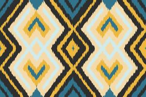 Motif Ikat Seamless Pattern Embroidery Background. Ikat Background Geometric Ethnic Oriental Pattern Traditional. Ikat Aztec Style Abstract Design for Print Texture,fabric,saree,sari,carpet. vector