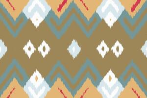 Ikat Fabric Paisley Embroidery Background. Ikat Pattern Geometric Ethnic Oriental Pattern Traditional. Ikat Aztec Style Abstract Design for Print Texture,fabric,saree,sari,carpet. vector