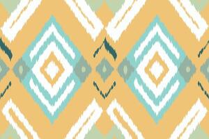 Ikat Damask Paisley Embroidery Background. Ikat Diamond Geometric Ethnic Oriental Pattern Traditional. Ikat Aztec Style Abstract Design for Print Texture,fabric,saree,sari,carpet. vector