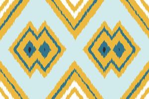 Motif Ikat Seamless Pattern Embroidery Background. Ikat Damask Geometric Ethnic Oriental Pattern Traditional. Ikat Aztec Style Abstract Design for Print Texture,fabric,saree,sari,carpet. vector
