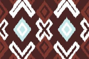 Motif Ikat Floral Paisley Embroidery Background. Ikat Stripe Geometric Ethnic Oriental Pattern Traditional. Ikat Aztec Style Abstract Design for Print Texture,fabric,saree,sari,carpet. vector